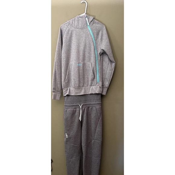 The Tuxy Suit One Piece Loungewear Hoodie Pants Gray Medium